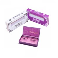 Luxury design custom pink false eyelash packaging case private label printing butterfly eyelash packaging box custom