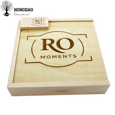 HONGDAO professional photographer use decorative wooden photo box storage