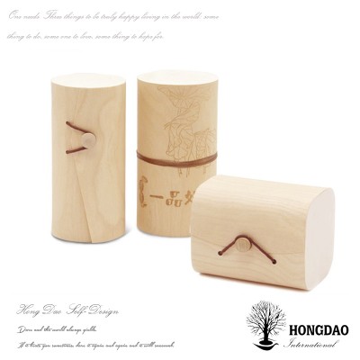 HONGDAO wholesale Eco-friendly Handmade Round Birch Wood Bark Box For Cheese