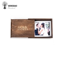 HONGDAO professional photographer use photo album wood gift box for wedding gifts Wholesale