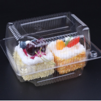 Custom clear food grade PET box cake plastic packaging box